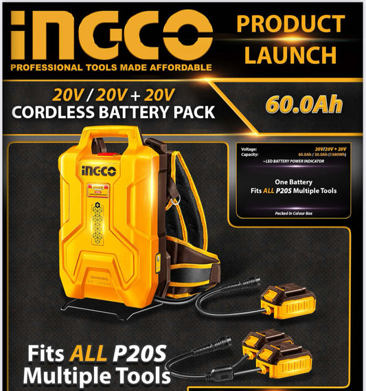 Ingco Battery Backpack 60A