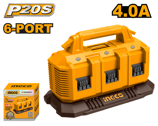 Ingco 20v 6 Battery Fast Charge Docking station