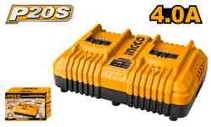 Ingco Cordless Dual Fast Battery Charger 4A